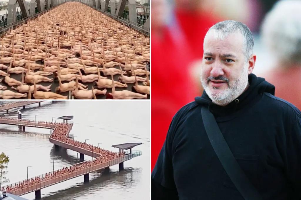 New York artist Spencer Tunick shoots massive nude photos on the iconic Story Bridge